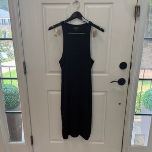 J. Crew Classic Black Midi Dress
